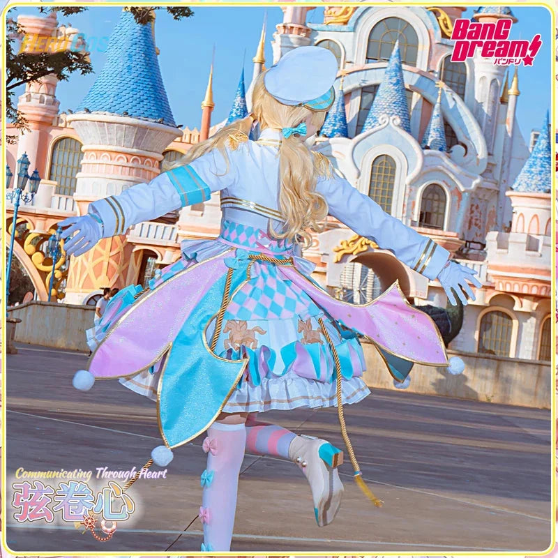 BanG Dream Kokoro Tsurumaki Cosplay Costume Lolita Dress Princess Dress For Hallowmas Christmas Role Play Women HERO Cos