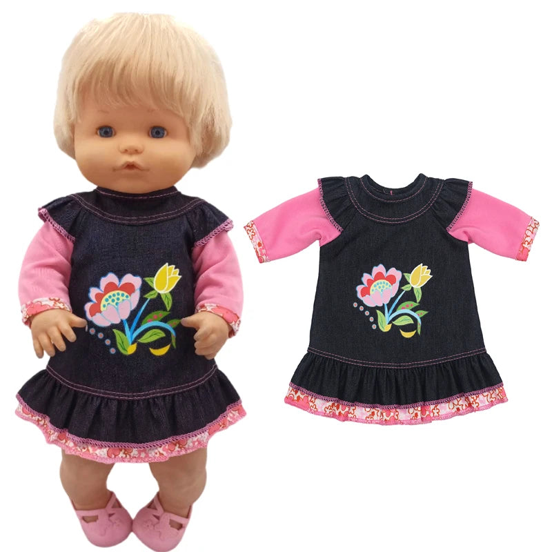 40cm Baby Doll Boy Clothes Grey Rompers Sock Hat For 38 Cm Nenuco Doll Clothing Ropa Y Su Hermanita Toys Wears