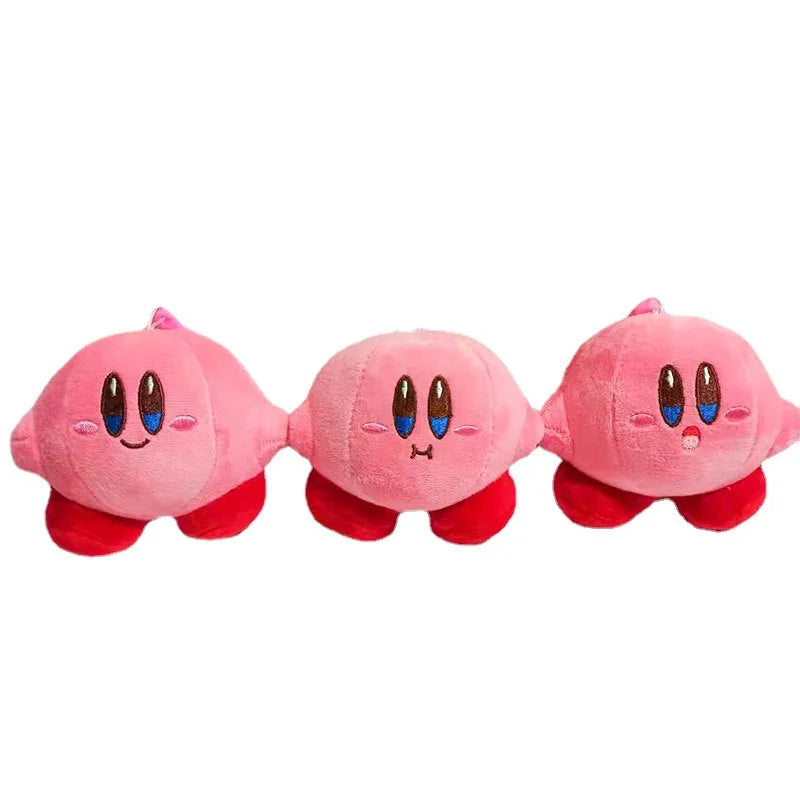 10pcs/lot Star Kirby Stuffed Toys Kawaii Cute Plush Keychains 11cm Pendant Keyring Dolls Bag Hangings Christmas Birthday Gift