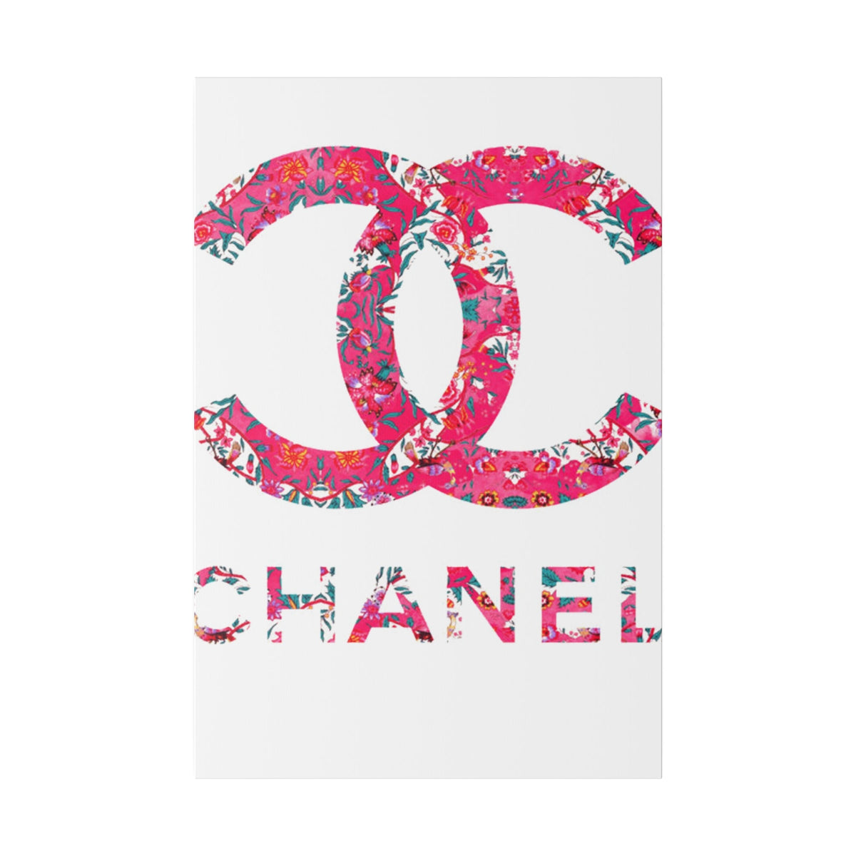 Coco Chanel Logo Pink Canvas