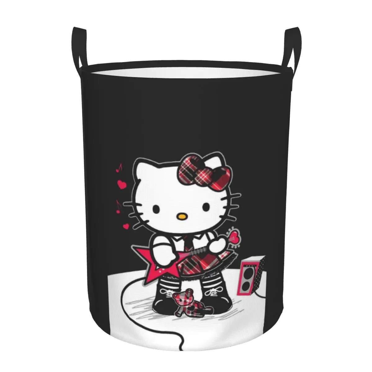 Custom Hello Kitty Laundry Basket Collapsible Large Clothes Storage Bin Cartoon Character Baby Hamper