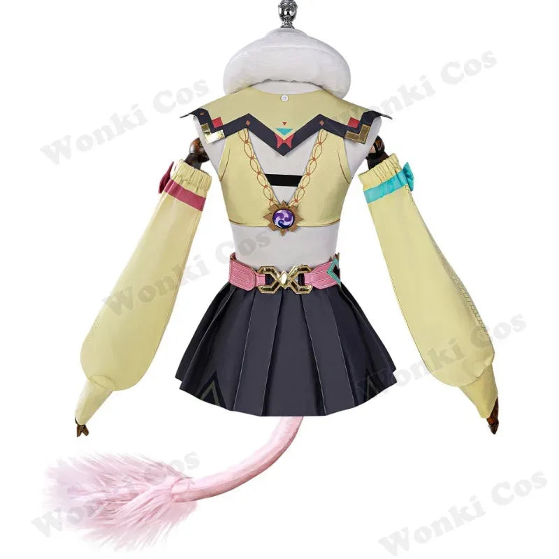 Natlan Varesa Cosplay Costume Wig Hair Game Varesa Cosplay Shoes for Women Role Play Comic Con Carnival Outfits