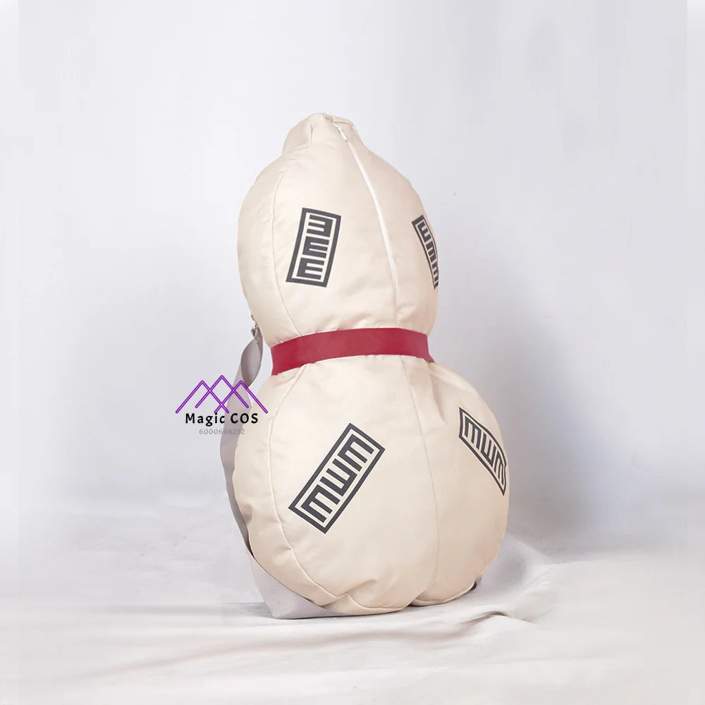 Anime Gaara Hyuga Cosplay Costume Role Playing Clothes with Bag Full Set Red Outfit for Men Adult Comic Con Halloween Party Suit