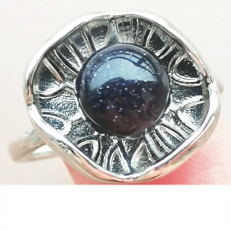 Aventurine Round Bead Ring WB1110