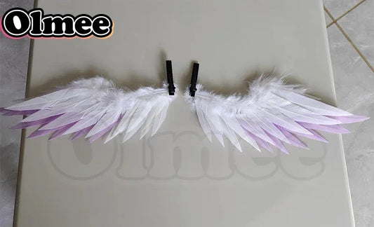 [Olmee] Robin Sunday Cosplay Feather Wings Honkai Star Rail Head Gear Hair Wear Props Accessories Stuff Model Halloween Xmas