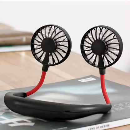 Hot Sale USB Rechargeable One Speed Foldable Plastic Neck Fan Portable Adjustable Hand Free Outdoor Sports Mini