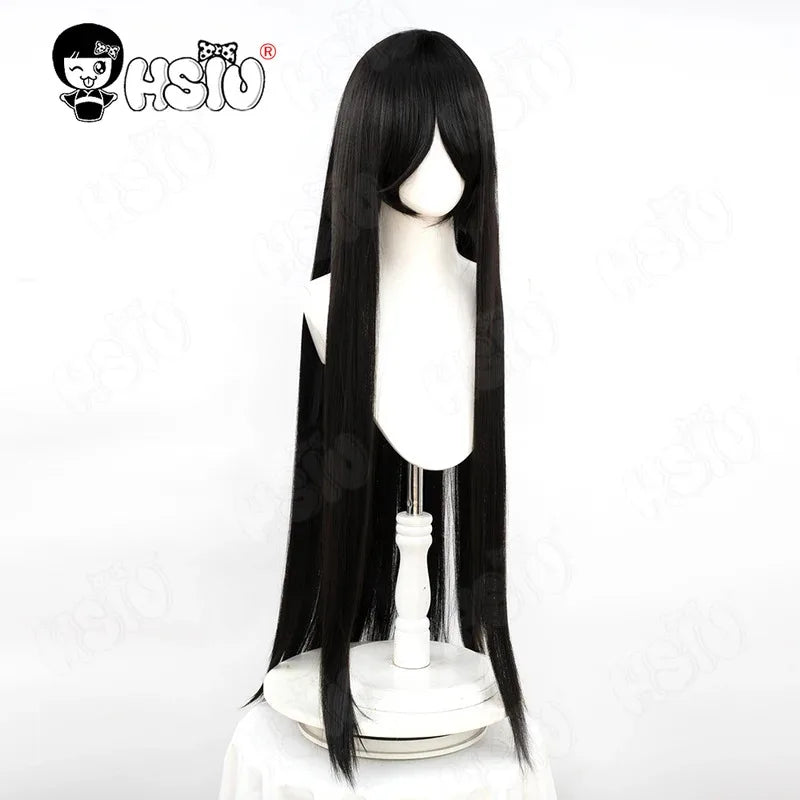Mr Crawling Cosplay Wig HSIU Long black hair Heat Resistant Synthetic Wig Game Homicipher Scarletella Mr Crawling Cosplay Wig