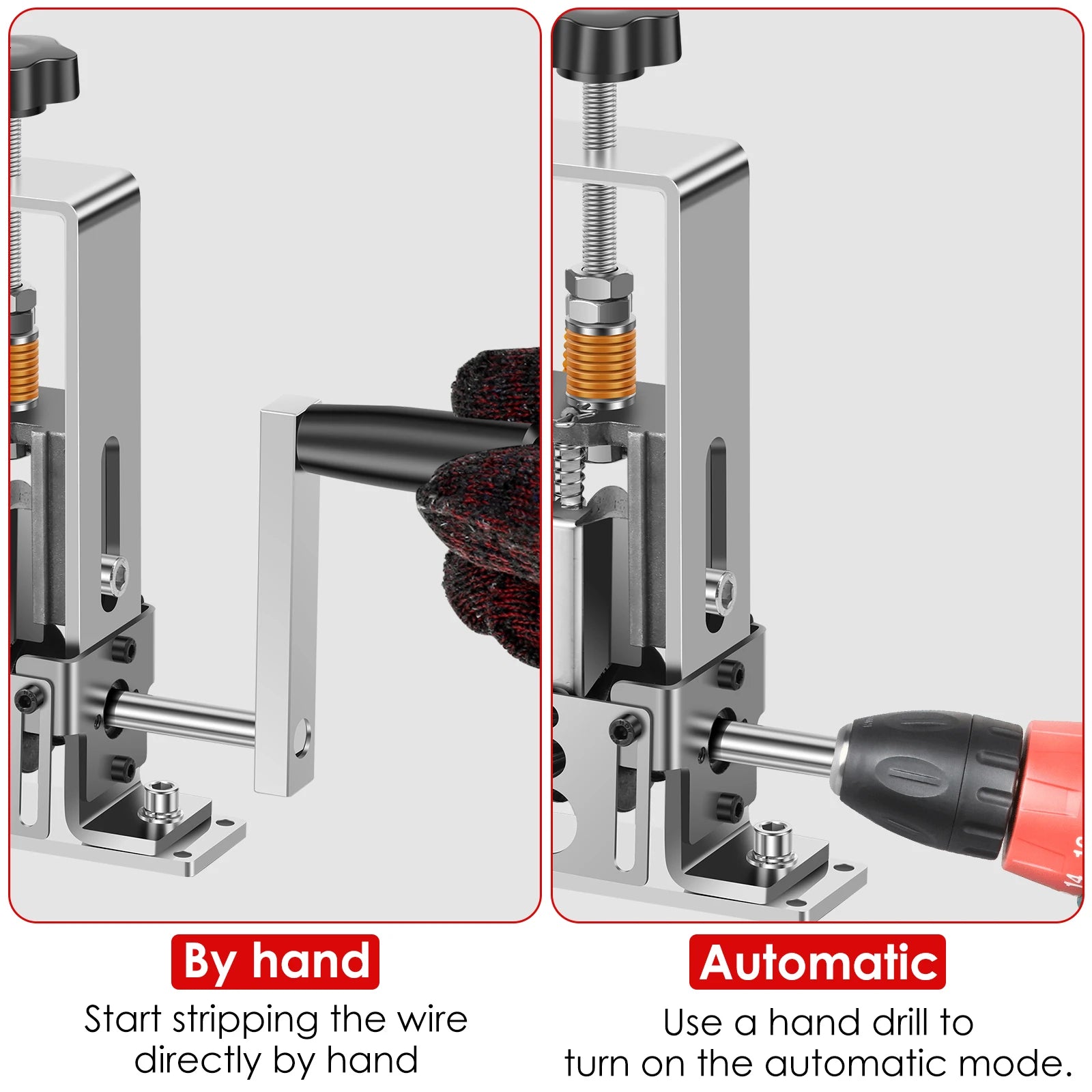 Wire Stripping Machine for 1 to 25 mm Cable High Efficient Cable Peeler Portable Hand Crank or Drill Powered Wire Stripper