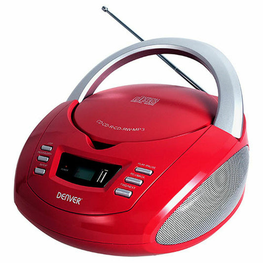 Radio CD MP3 Denver Electronics FM 2W Red