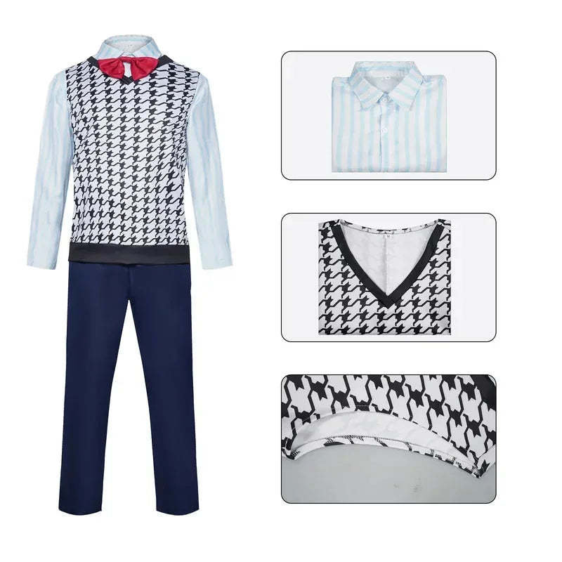 Anime Cartoon Movie Inside Out 2 Fear Cospaly Costume Adult Men Women Outfit Birthday Party Dress Up Halloween Roleplay Costume