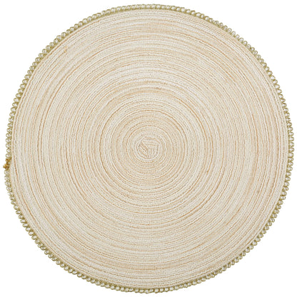 1pcs Christmas Round Kitchen Durable Insulated Mat High Quality Polyester Placemat Washable Table Mats for Dining Table