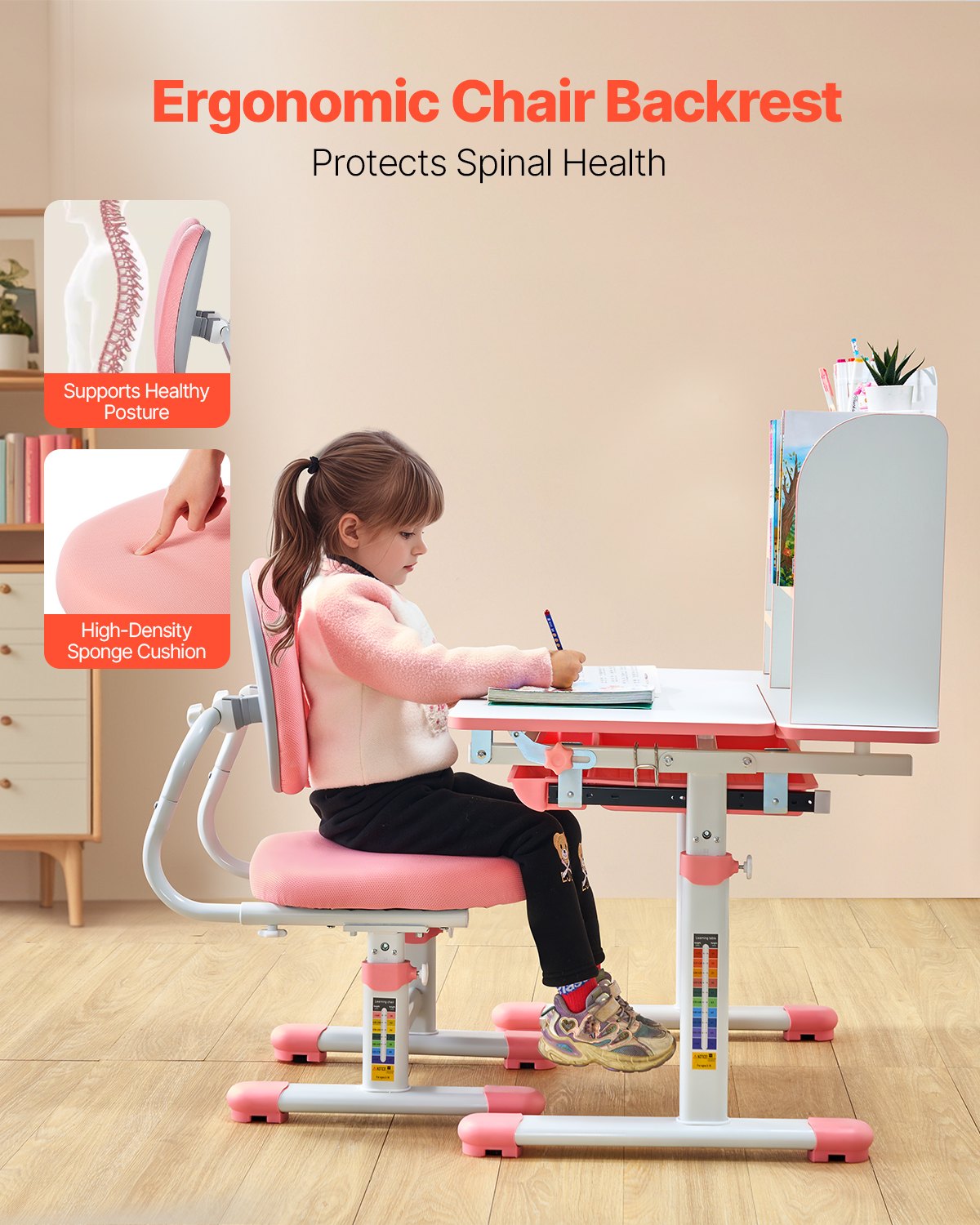 Kids Study Chair And Desk Set, Study Desk And Chair For Kids With