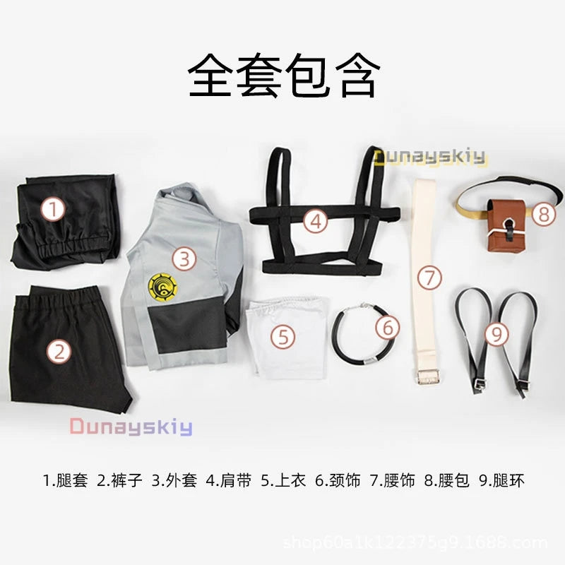 GACHIAKUTA Ryou Reaper Cosplay 코스프레 의상  Ryou Short Jacket Shorts Set s-3xl Women's Dresses Messy Red Hair Wig Role-playing Suits