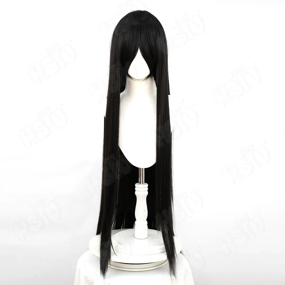 Mr Crawling Cosplay Wig HSIU Long black hair Heat Resistant Synthetic Wig Game Homicipher Scarletella Mr Crawling Cosplay Wig