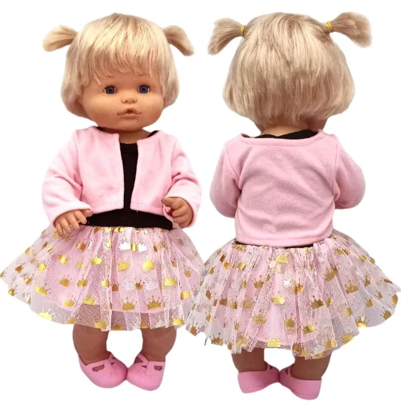 16 Inch Nenuco Doll Clothes T-shirt Short  for 40cm Ropa Y Su Hermanita 38cm Baby Doll Fashion Denim Shorts