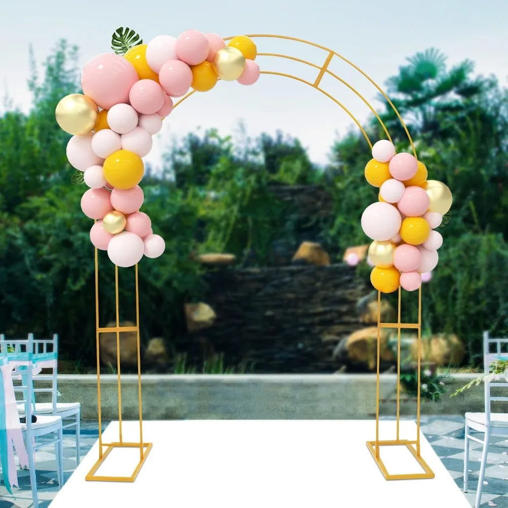 8.53Ft Garden Arch Arbor, Heavy Duty Metal Arbour Archway, Backdrop Balloon Archway Decoration Stand with Sturdy Base,