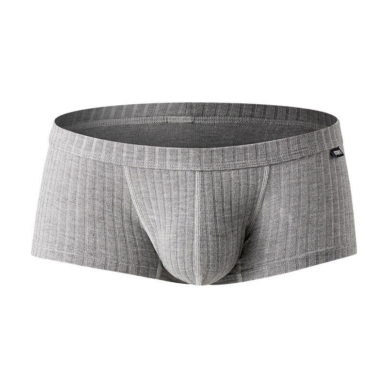 Men's Sexy Underwear Low waist Briefs U Pouch Boxers Striped Shorts