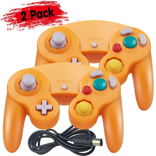 2 Pack Wired NGC Controller Gamepad for Nintendo GameCube GC & Wii U