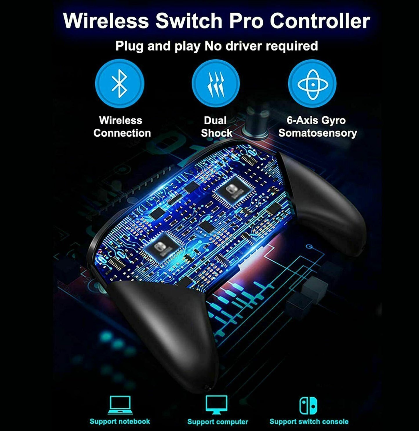 Pro Wireless Game Controller Gamepad Joystick Remote For Nintendo
