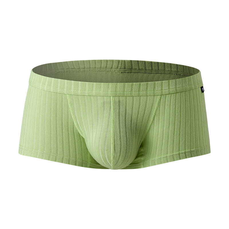 Men's Sexy Underwear Low waist Briefs U Pouch Boxers Striped Shorts