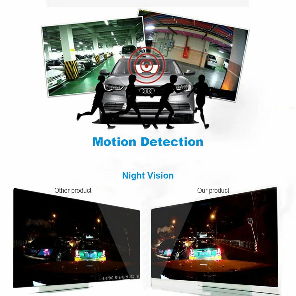 2.7'' Full HD 1080P Dash Cam Car DVR Front & Rear Camera Night Vision