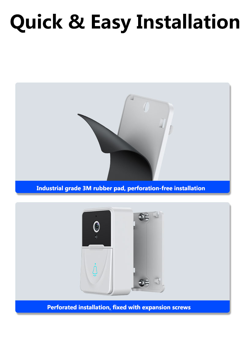 Wireless Security WiFi Smart Doorbell Intercom Video Camera Bell Chime