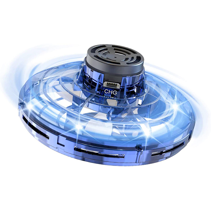 Flying Fidget Spinner Drone Ball UFO Stress Focus Hand Fun Toy LED