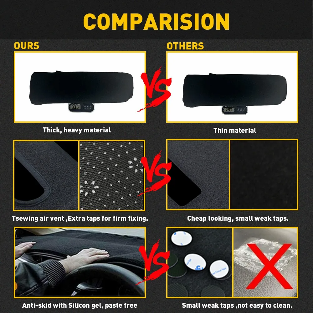 For Toyota Camry 2007-2011 US DashMat Dash Cover Dashboard Mat Car