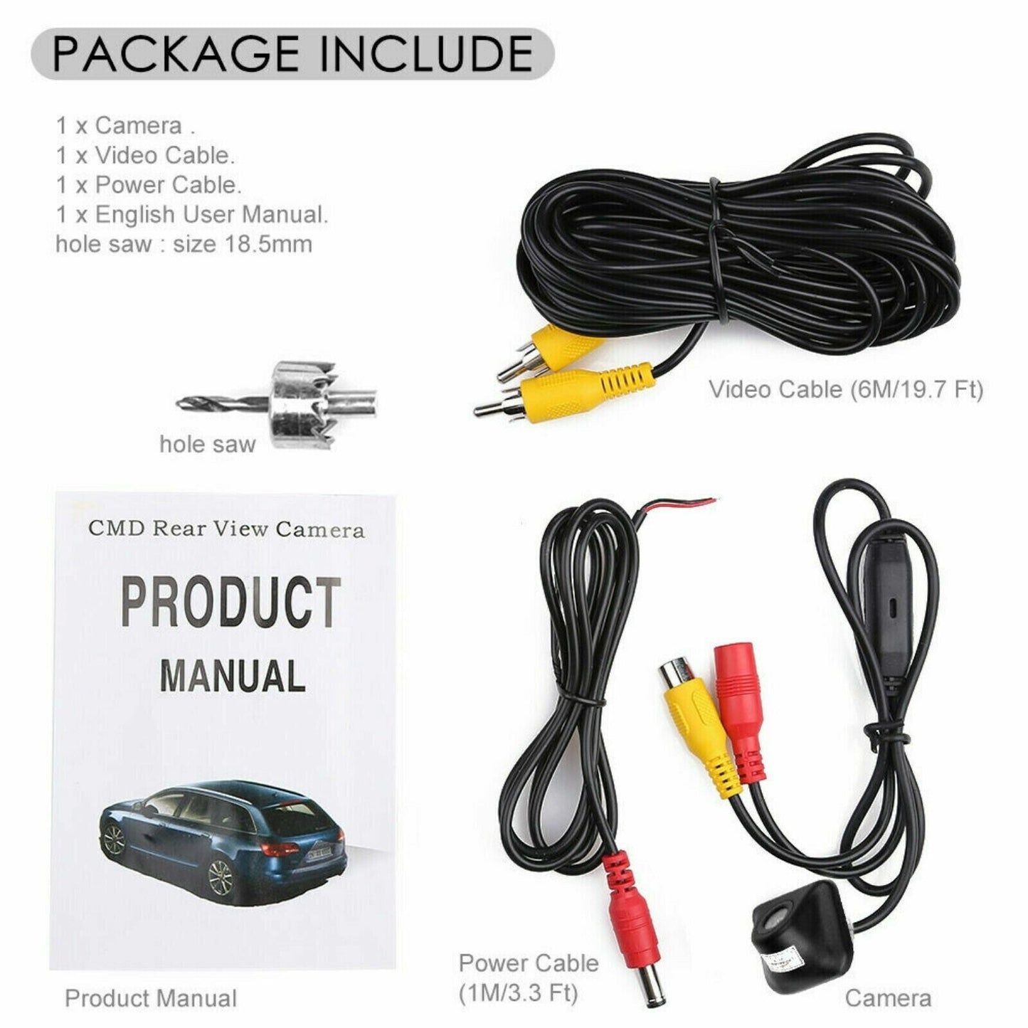 Car Rear View Reverse Camera Parking Backup Cam HD Night Vision