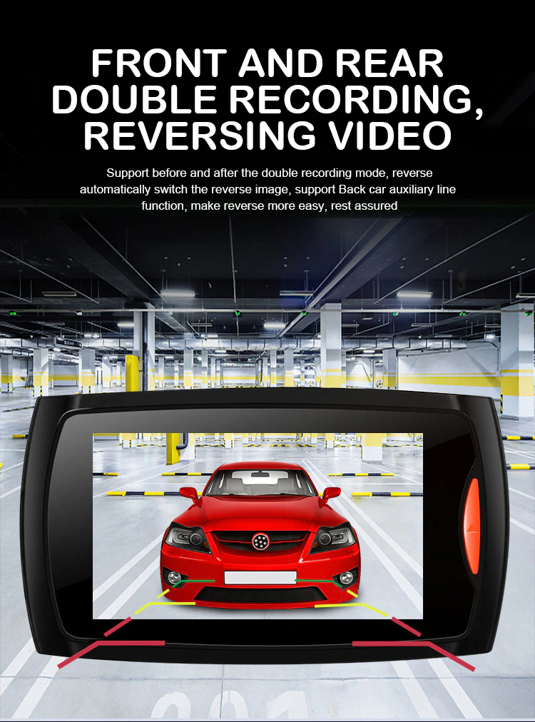 2.7'' Full HD 1080P Dash Cam Car DVR Front & Rear Camera Night Vision