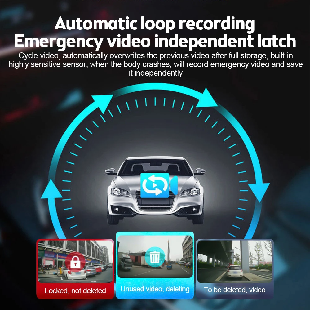 2.7'' Full HD 1080P Dash Cam Car DVR Front & Rear Camera Night Vision