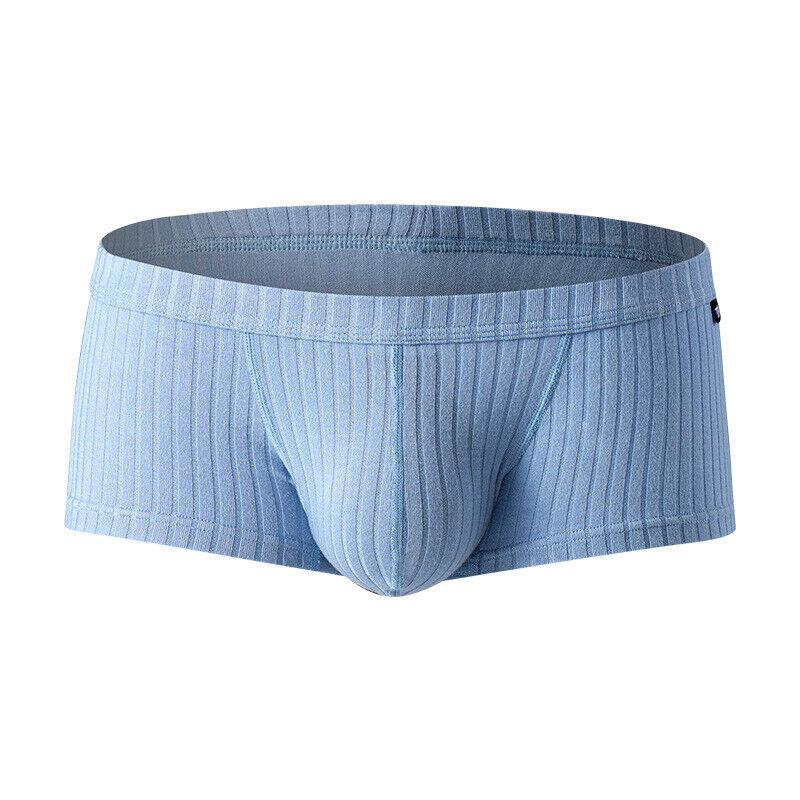 Men's Sexy Underwear Low waist Briefs U Pouch Boxers Striped Shorts