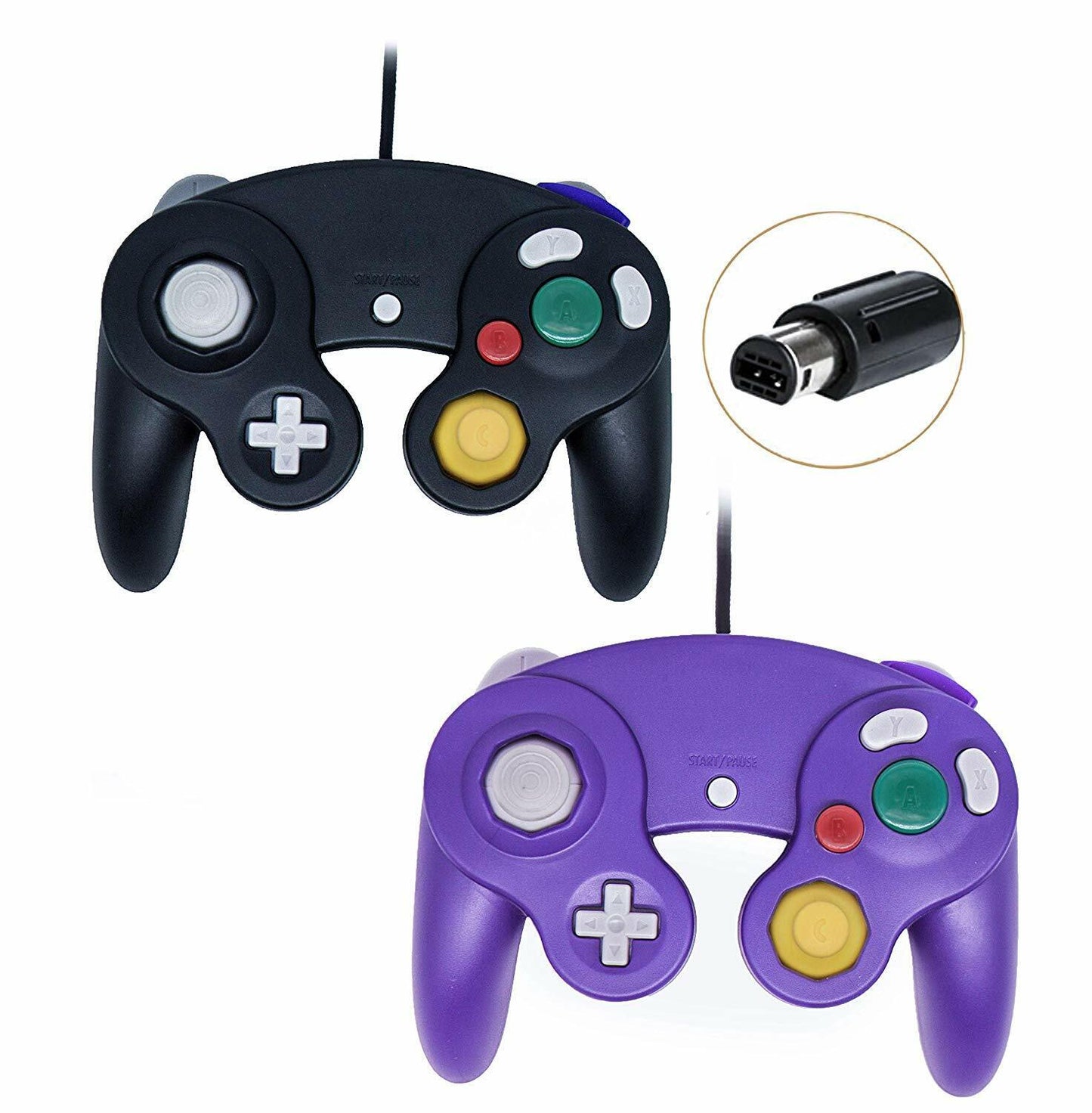 2 Pack Wired NGC Controller Gamepad for Nintendo GameCube GC & Wii U