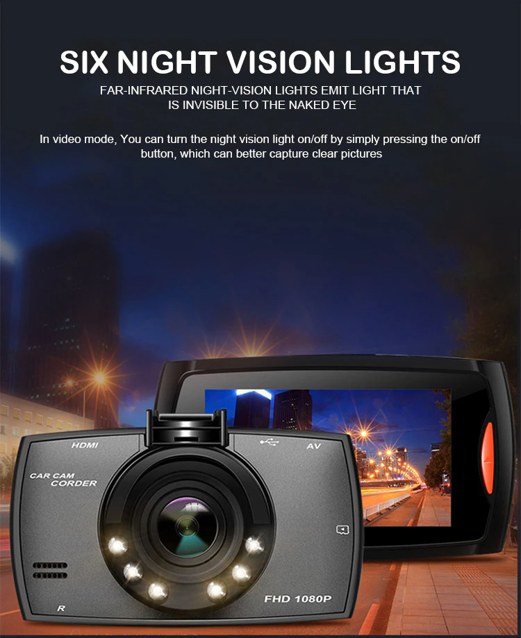 2.7'' Full HD 1080P Dash Cam Car DVR Front & Rear Camera Night Vision