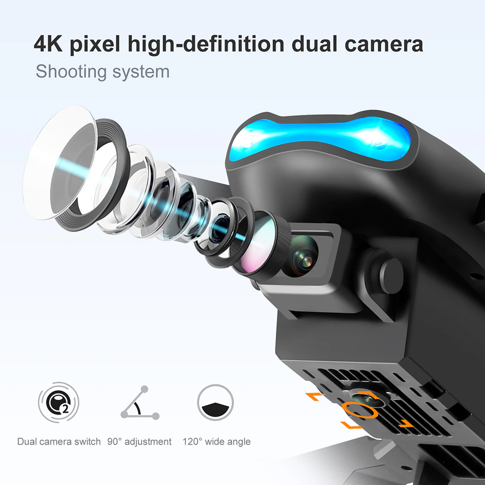 Drones Quadcopter 5G 4K GPS Drone X Pro with HD Dual Camera WiFi FPV