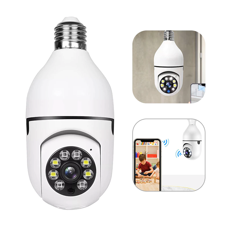 360° 1080P IP E27 Light Bulb Camera Wi-Fi IR Night Smart Home Wireless
