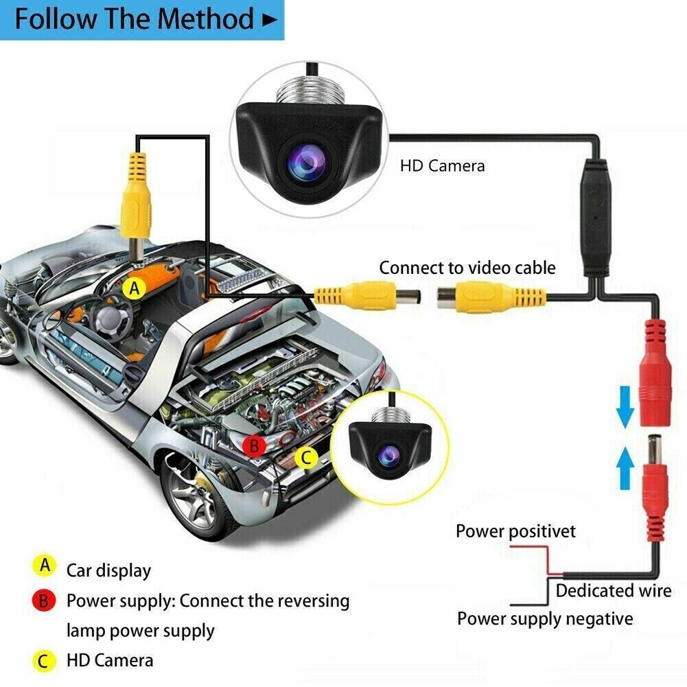 Car Rear View Reverse Camera Parking Backup Cam HD Night Vision