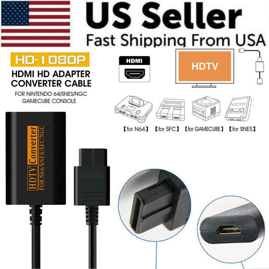 N64 To HDMI Converter Adapter HD Link Cable For Nintendo Gamecube