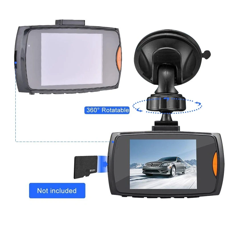 2.7'' Full HD 1080P Dash Cam Car DVR Front & Rear Camera Night Vision