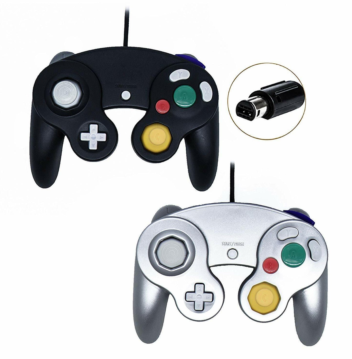 2 Pack Wired NGC Controller Gamepad for Nintendo GameCube GC & Wii U