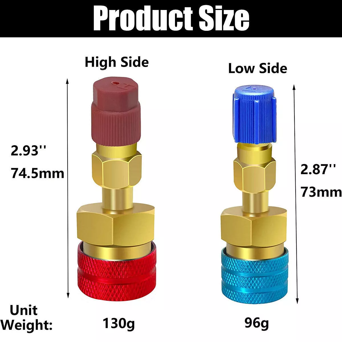 R1234YF to R134A Quick Coupler Adapter Fits Car A/C High Low Side