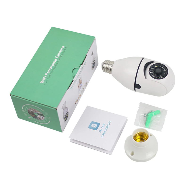 360° 1080P IP E27 Light Bulb Camera Wi-Fi IR Night Smart Home Wireless