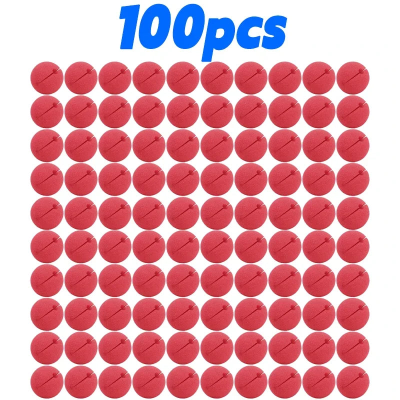 5-300pcs Red Clown Nose DIY Foam Sponge Balls Funny Circus Cosplay Costume Props Performance Party Halloween Holiday Decoration