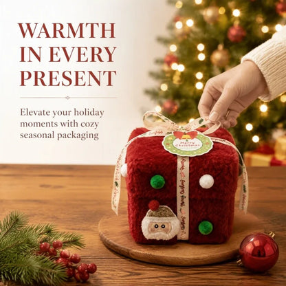 Velvet Christmas Packaging Box Thick Velvet Fabric High-End Candy Box Christmas Eve Xmas Christmas Eve Gift Box Christmas