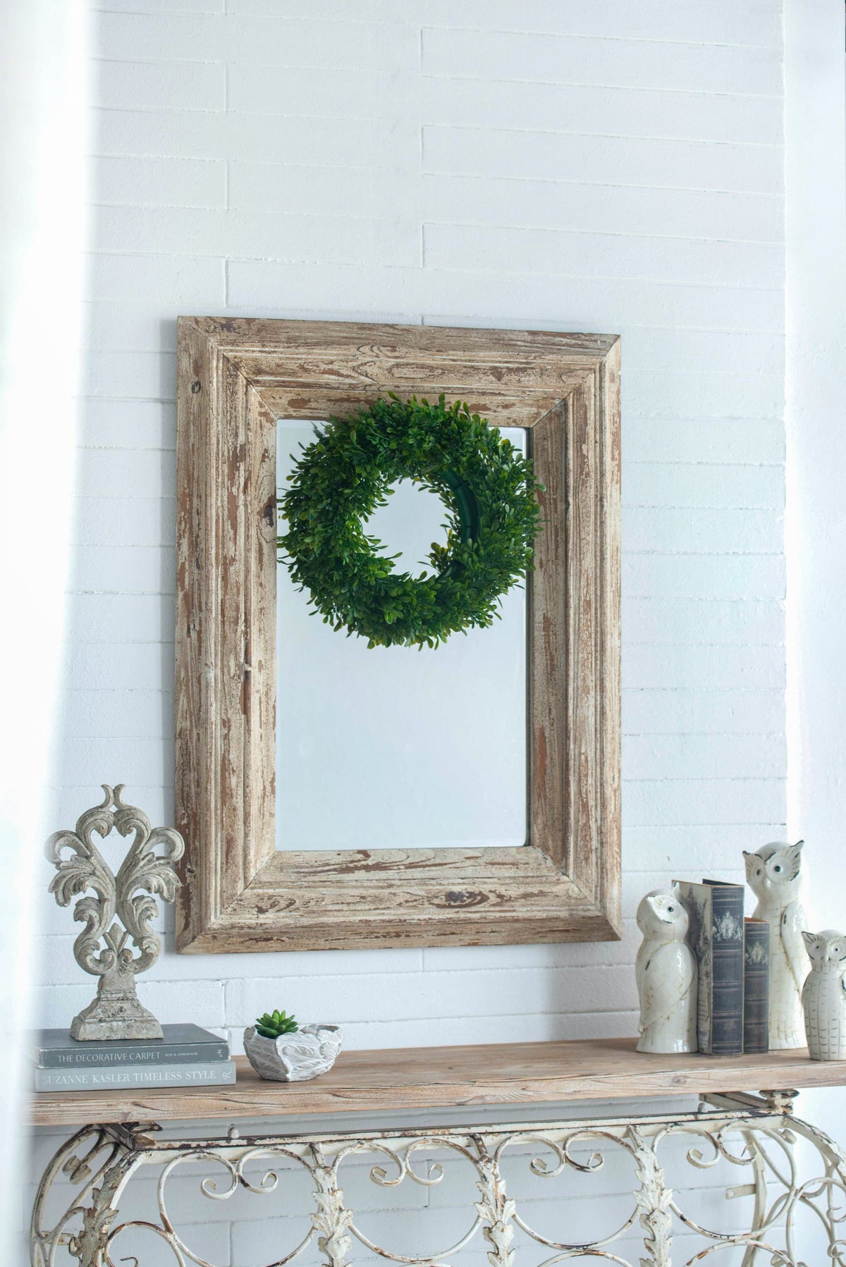 Set of 2 Artificial Greenery Wreaths for Home & Wedding Décor, 16 in