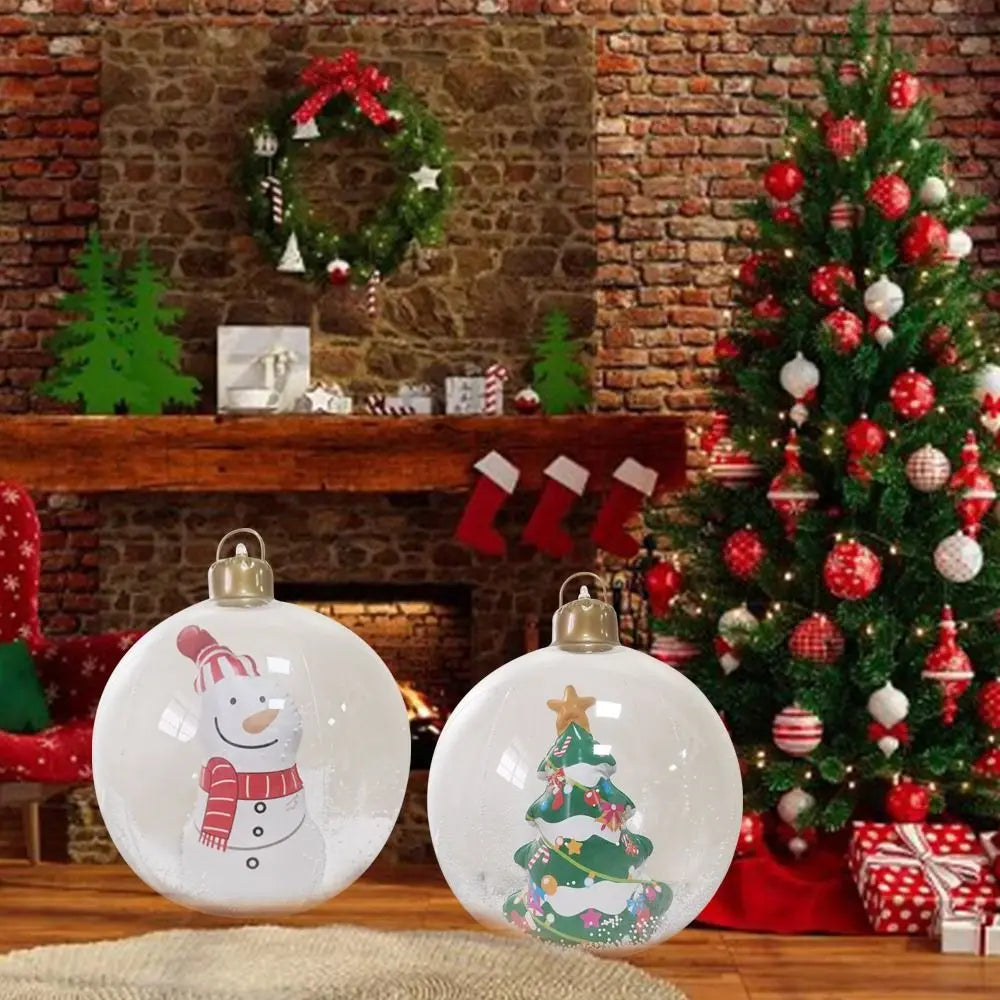 Big 60cm Inflatable Balloons Decoration DIY Christmas Ball without Light Toy Landscape Balloons Festival