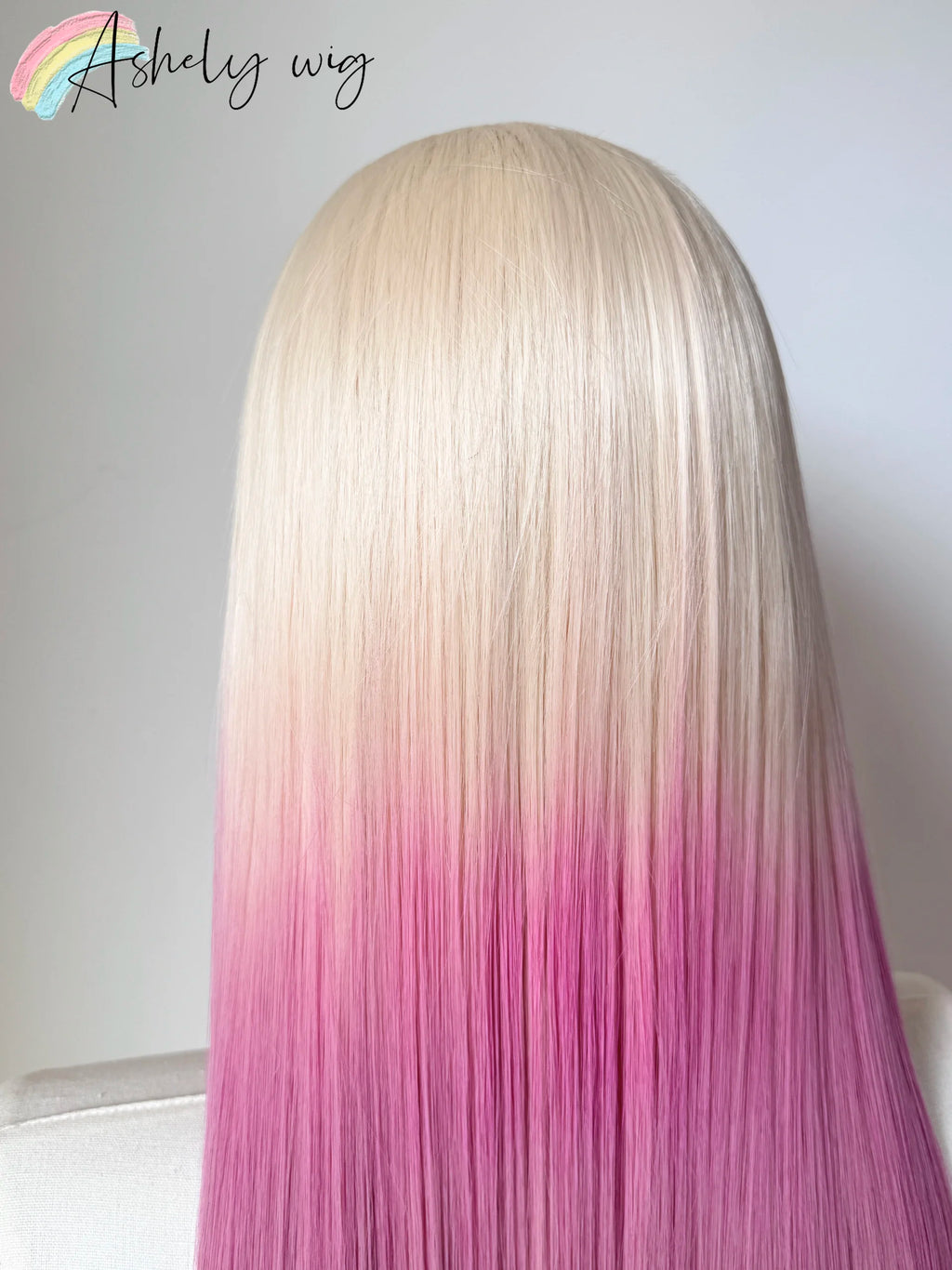Ombre Blonde Pink Lace Front Wig 13*4 26inch Long Straight Lace Front Wig Synthetic High Temperature Fibers Glueless Pastel Wigs