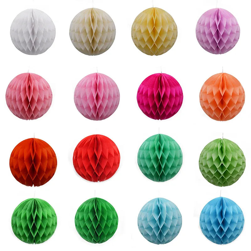 5pcs/lot 10/15cm Decorative Paper Honeycomb Ball Pastel Flower Wedding Kid Birthday Party Decoration Baby Shower Supplies8Z
