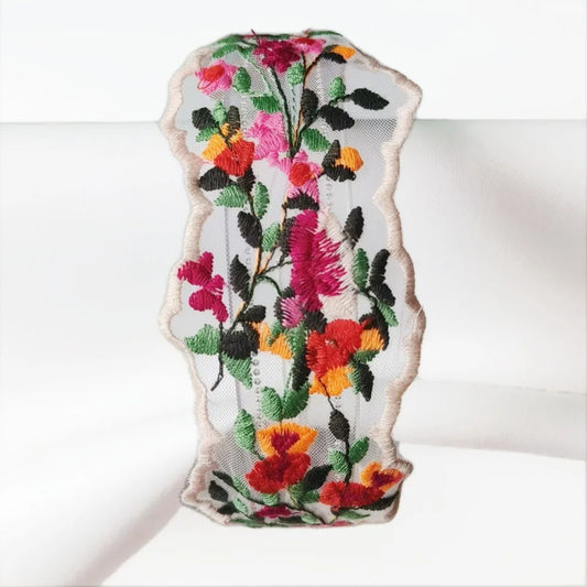 Cute Women'S Headwear Ergonomic Embroidered Flower Headband Personalized Hair Accessories Anti-Slip Fashionable Hairband For