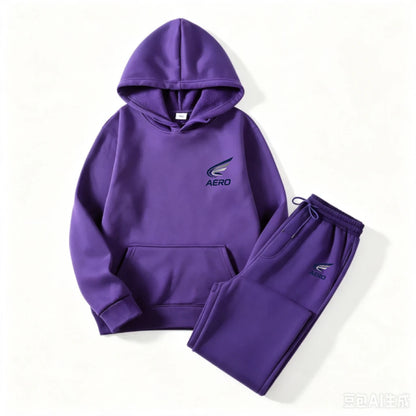 2026 Spring and Autumn Women's Casual Two-Piece Hooded Sweatshirt Women's Street Fashion Printed Sports Suit